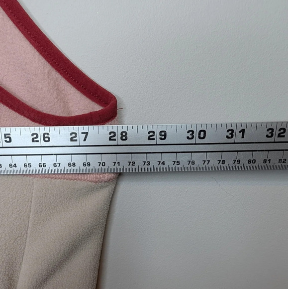 Hyba Plus Size Fleece Pink, Cream & Reddish Orange Zip Up Vest Women 3XL - Picture 5 of 8